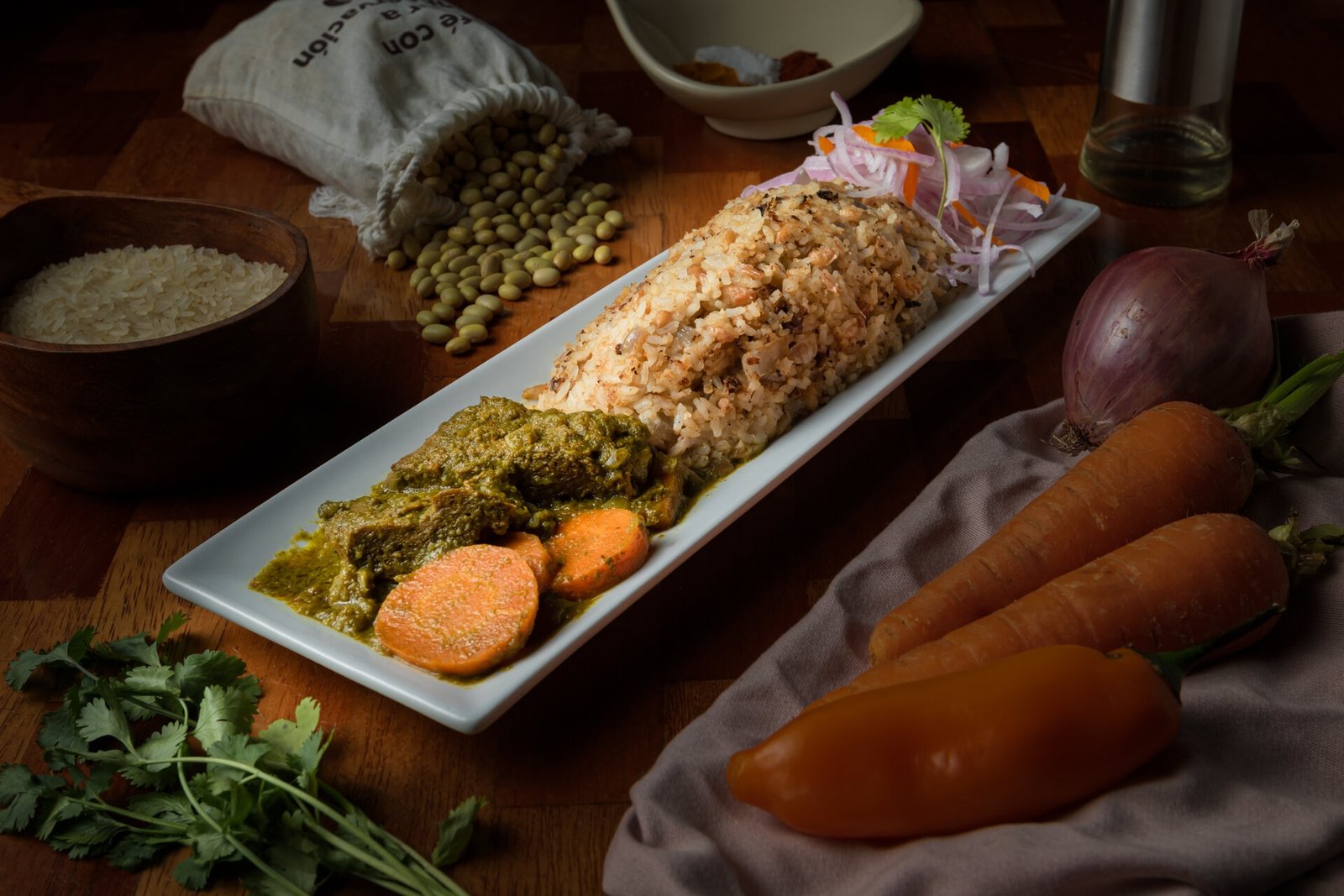 Tacu tacu con seco vegano